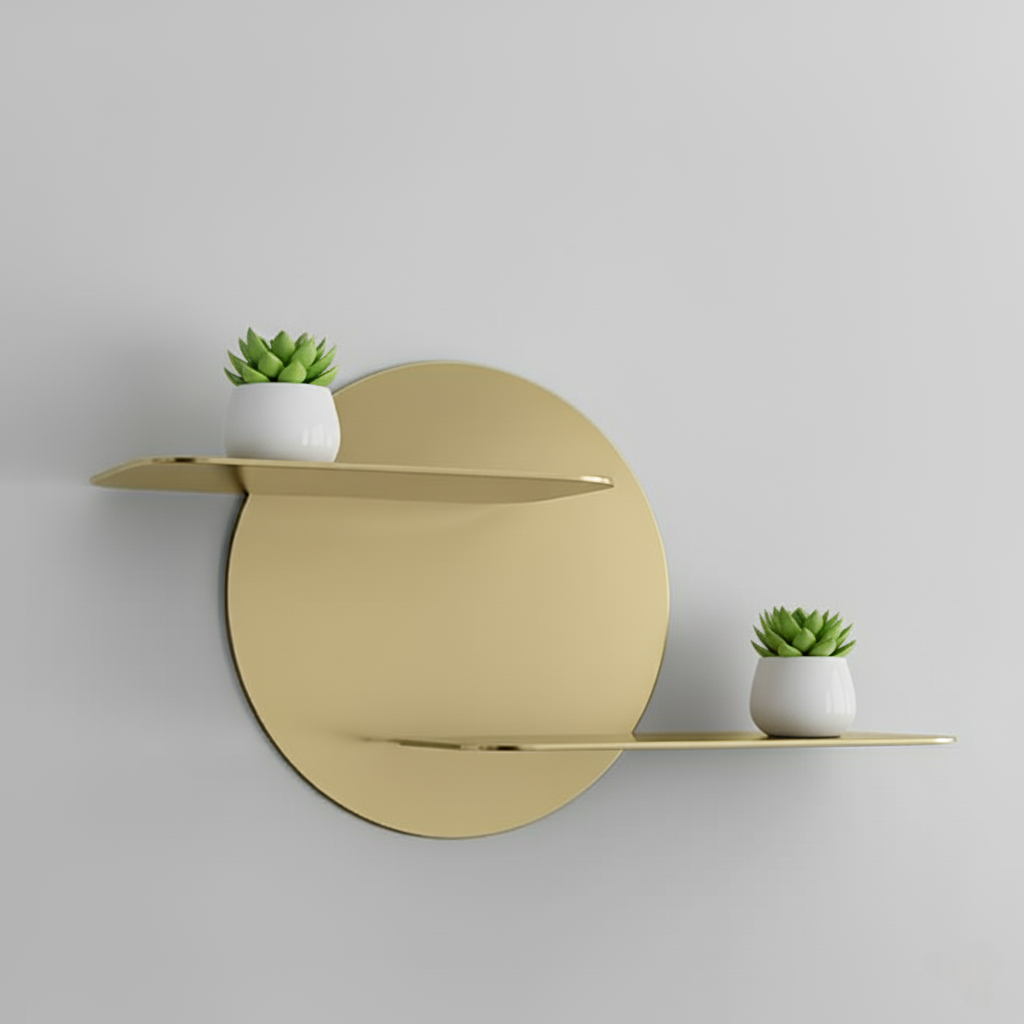 Gold Wall Shelf Set